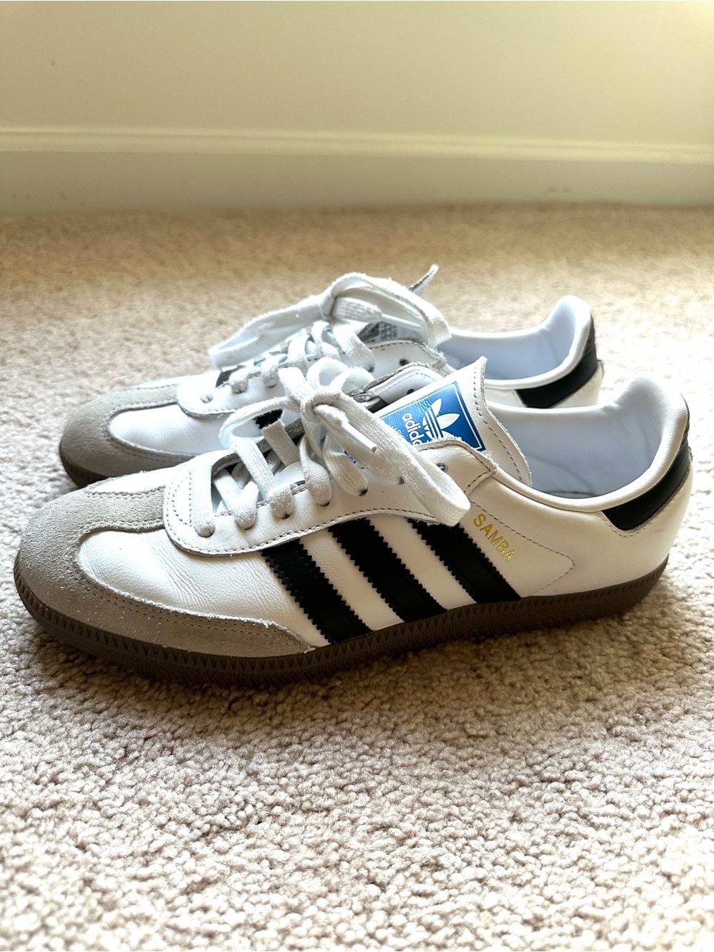 adidas Samba OG J Cloud White Core Black - Picture 3 of 13